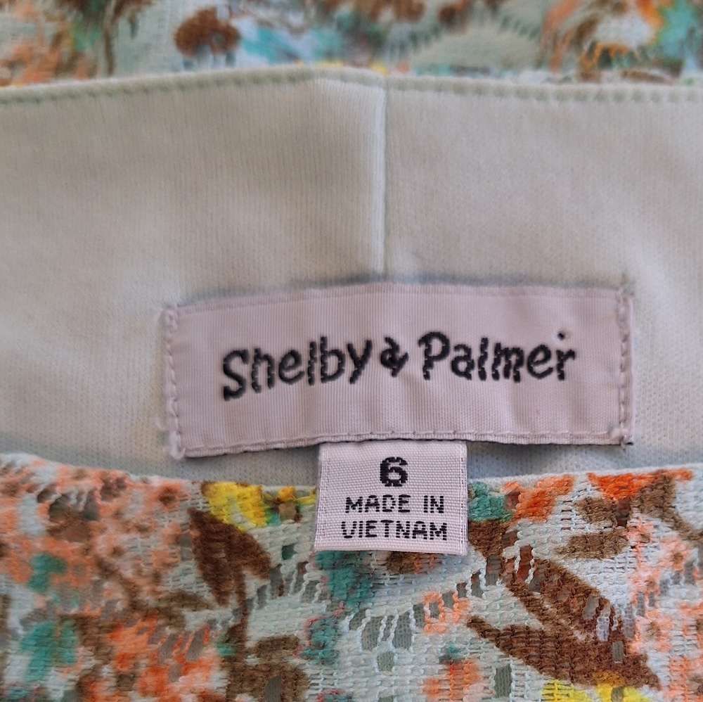 Shelby & Palmer Floral Lace Dress Sz 6 *C6 - Picture 4 of 6